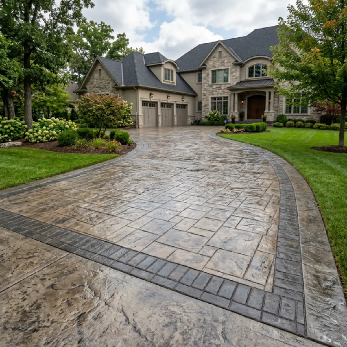 Concrete driveway